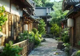 architecture traditionnelle dans les petites villes du Japon